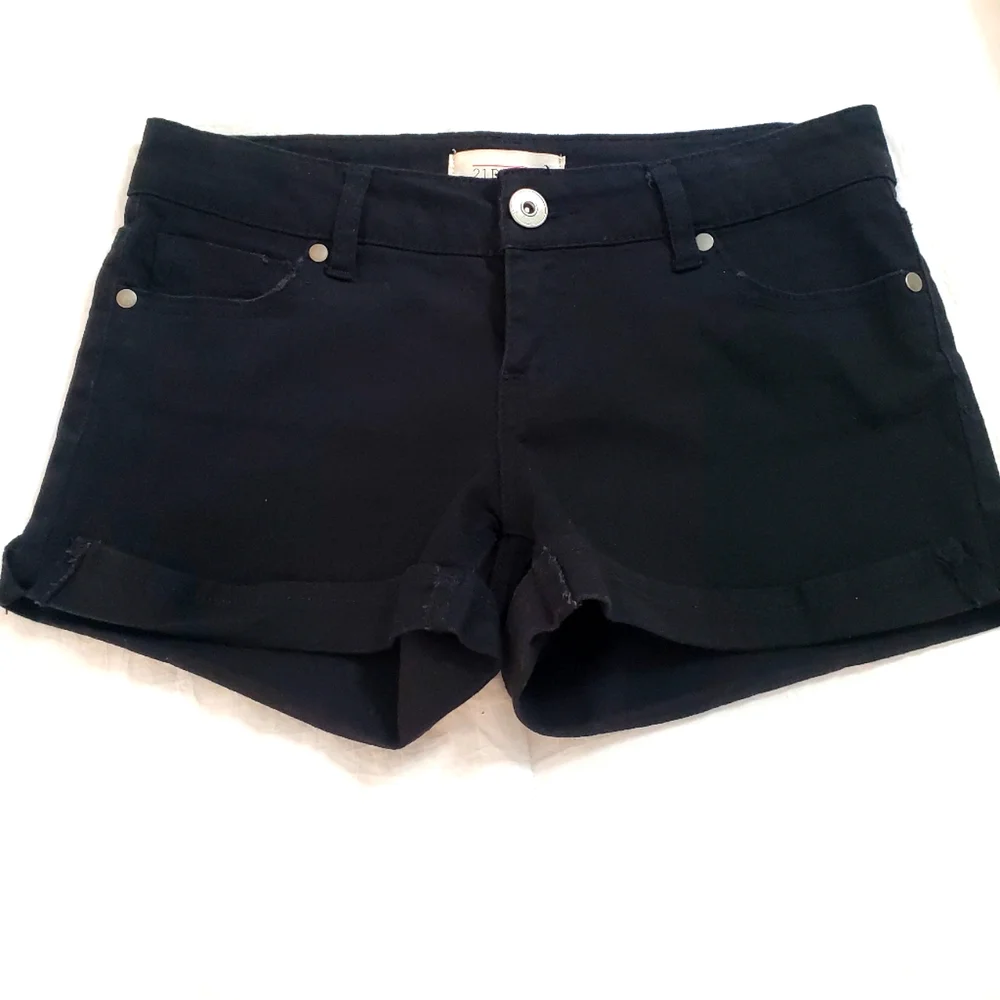 Women's Black Denim Shorts